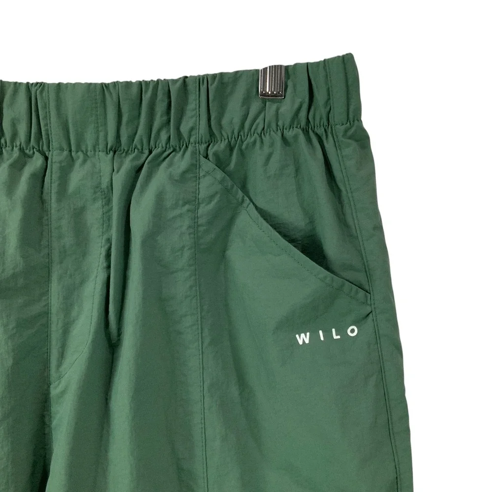 WILO The Label Green Nylon Cargo Pants Elastic Waist Jogger Bottoms Womens M - Picture 2 of 6
